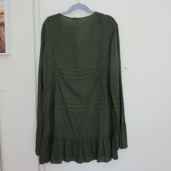 Massimo Dutti Blouse - Forest Green - Viscose - Size US 4 - Picture 5 of 10